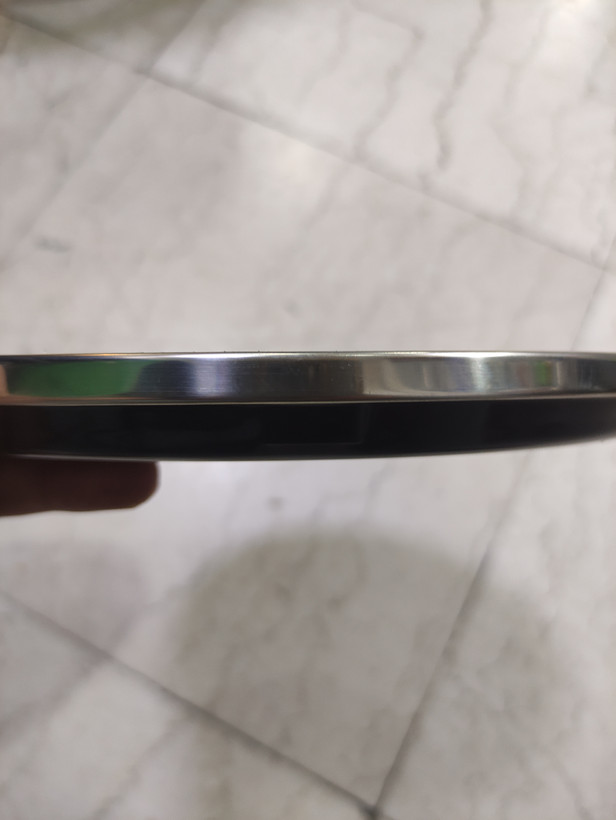 سینی استپ دار گرد لبه استیل سایز 45 سانتی رنگ مشکی